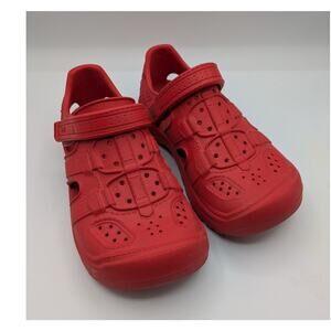 Teva Child Size 2 C2 Red Omnium‎ Drift Water Shoes Closed Toe Sandal Kids Beach
